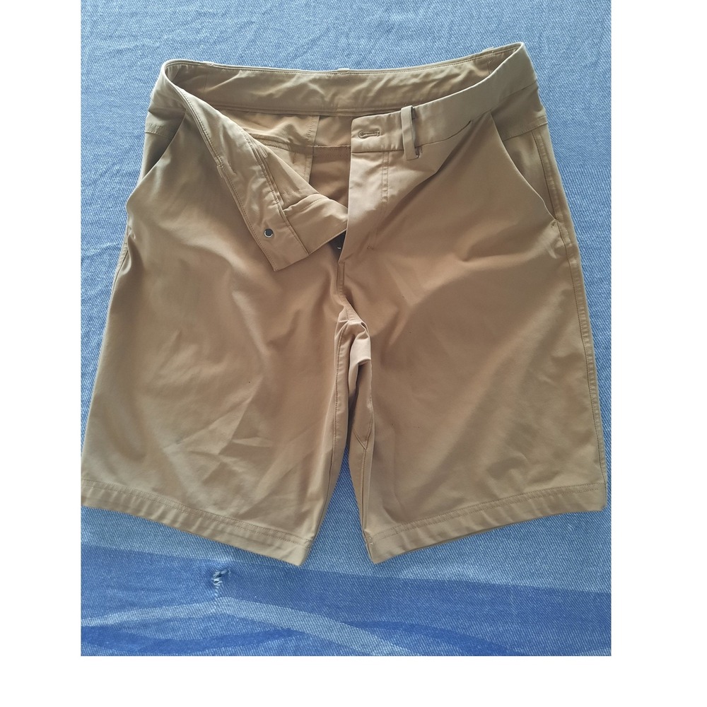 Lululemon ABC Commission Slim-Fit Warpstreme Pants Tan Khaki Mens 32 LM7829S SEE